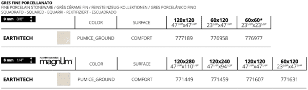 Floor Gres Earthtech Pumice_ground 280x120cm 6mm GLAZBUD
