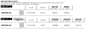 Creative Design FLORIM Neutra 6.0 02 polvere 240x120cm 6mm GLAZBUD