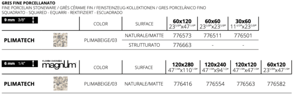 Architectural Design FLORIM Plimatech Plimabeige/03 120x280cm 6mm GLAZBUD