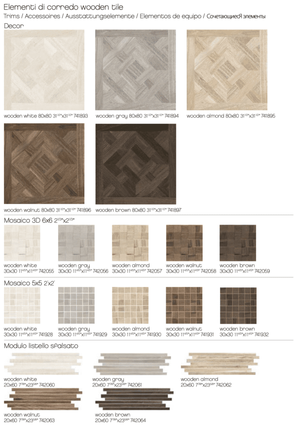 Creative Design FLORIM Wooden Tile Wooden gray 20x120cm 9mm GLAZBUD