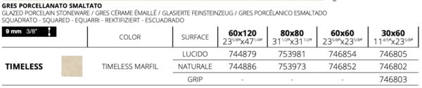 Contemporary Design FLORIM Timeless Marfil 60x120cm 9mm GLAZBUD