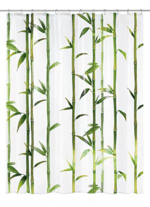 Kleine Wolke Bambú Ekologiczna Zasłona prysznicowa zielony 180×200 cm PEVA bezzapachowa GLAZBUD