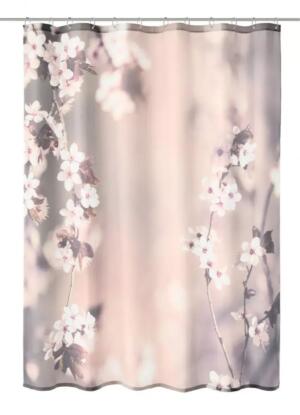 Kleine Wolke Blossom Tekstylna Zasłona prysznicowa rózowy 240×180 cm GLAZBUD