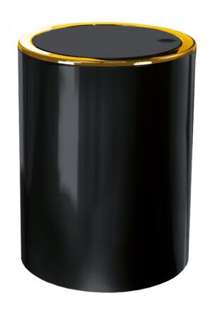 Kleine Wolke Golden Clap Kosz łazienkowy czarny/złoty rant 5 litrów GLAZBUD