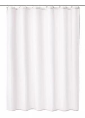 Kleine Wolke Kito Tekstylna Zasłona prysznicowa biała 120×200 cm GLAZBUD