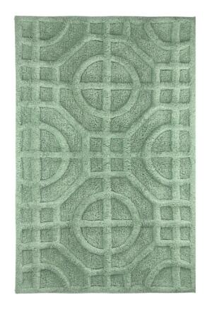 Kleine Wolke Mosaic Recyklingowany Dywanik łazienkowy zielony 60 x 90 cm ECO CARE GLAZBUD