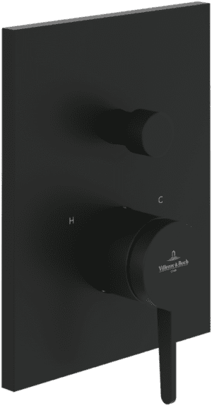 Villeroy & Boch Conum bateria wannowo-prysznicowa podtynkowa Matt Black TVT127001000K5 GLAZBUD